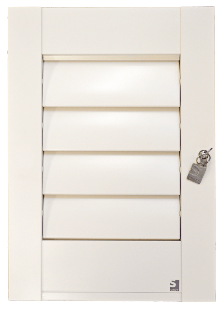 window shutters with lock with no background