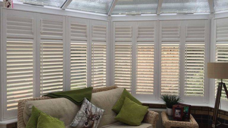 conservatory with shutters
